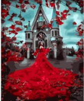 Картина по номерам Strateg Цветочное платье (HH072)