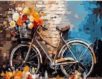 Tablou pe numere Strateg Цветочный велосипед у стены (SS1146)