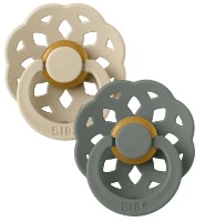 Suzeta BIBS Boheme 2 Pack 0+ months Vanilla/Pine (230135)