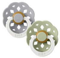 Пустышка BIBS Boheme Glow 2 Pack 0+ months Sage/Cloud (230124)