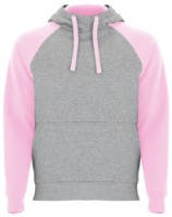 Мужская толстовка Roly Badet 1058 Heather Grey/Light Pink, s.M