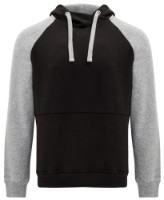 Мужская толстовка Roly Badet 1058 Black/Heather Grey, s.XL