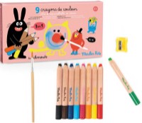 Набор цветных карандашей Moulin Roty Les Schmouks 3in1 MR716607