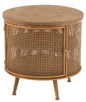 Noptieră J-Line Round Metal/Wood