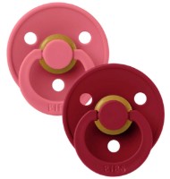 Пустышка BIBS Colour 2 Pack - Coral/Ruby 0+ months (110254)