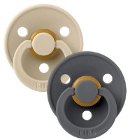 Пустышка BIBS Colour 2 Pack - Vanilla/Iron 0+ months (110415)