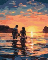 Картина по номерам Brushme Влюбленные на рассвете 40x50cm (BS53890FC)