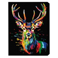 Картина по номерам Brushme Разноцветный олень (BSB0020FC)