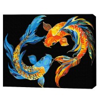 Картина по номерам Brushme Дуэт волшебных рыбок (BSB0025FC)