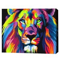 Картина по номерам Brushme Радужный лев (BSB0031FC)