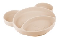 Тарелка силиконовая Canpol Babies Bear (51/401) Cream