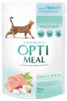 Влажный корм для кошек Optimeal Adult Cats Trout 85g