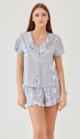 Пижама Ajoure M23615 Grey/Print Flowers, s.XS