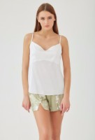 Пижама Ajoure M23621 Ivory/Print Green, s.S