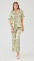 Pijama Ajoure M23623 Green/Print Flowers, s.S