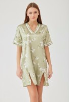 Ночная рубашка Ajoure M4209 Green/Print Flowers, s.XL