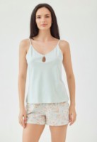 Пижама Ajoure T23611 Mint/Print Flowers, s.XL