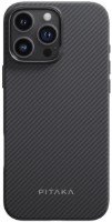 Husa de protecție Pitaka Military-Grade Protective Case for iPhone 16 Pro 600D Black/Grey Twill