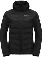 Geacă pentru dame Jack Wolfskin Tasman Down Hybrid W Black, s.XXL