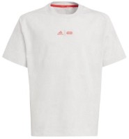 Детская футболка Adidas J Sw Zne T Grey One/White/Bright Red, s.140