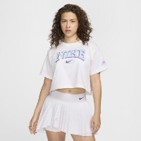 Женская футболка Nike W Nsw Short-Sleeve Cropped Varsity White, s.XL