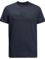 Tricou bărbătesc Jack Wolfskin Essential Logo T M Black, s.M (18095911010)
