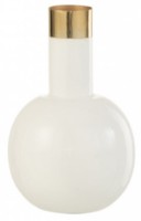 Ваза J-Line Bord Dore Metal Brillant Blanc (37173)