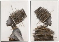 Картина J-Line African Woman Wood Canvas (23582)