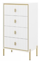 Комод Неман Люксор МН-042-13 Белый/Белый Глянец