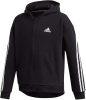 Hanorac pentru copii Adidas G Fi 3S Fz Black/White, s.140