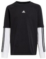 Hanorac pentru copii Adidas J Jam 2In1 Ls Black/White, s.176