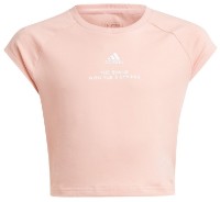 Tricou pentru copii Adidas Jg Jam T Semi Pink Spark/White, s.128