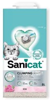 Наполнитель для кошек Sanicat Clumping White Rose 8L