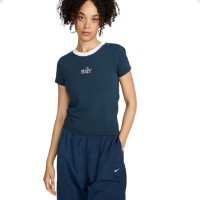Женская футболка Nike W Nsw Nk Chll Knt Md Crp Wrs Armoury Navy/White, s.L