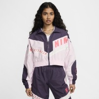 Женская олимпийка Nike W Nsw Jacket Woven Street Dark Raisin/Pink Foam/Sail, s.XL