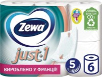 Туалетная бумага Zewa Just 1 5 plies 6 rolls