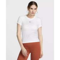 Женская футболка Nike W Nsw Nk Chll Knt Md Crp White/Black, s.XL