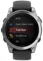 Смарт-часы Garmin fēnix E Stainless Steel with Black Band (010-03025-00)