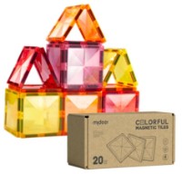 Set de construcție Mideer Colorful Magnetic Tiles 20pcs (MD6396)