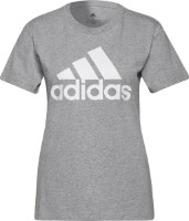 Женская футболка Adidas Shirt Big Logo Medium Grey Heather/White, s.XS