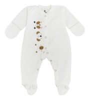 Salopetă-slip pentru copii Minikin Happy Baby 62cm Milky (242840162)