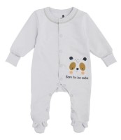 Salopetă-slip pentru copii Minikin Happy Baby 74cm Light Gray (242860174)