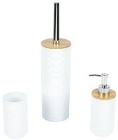 Набор для ванной комнаты Axentia White/Wood (135948)