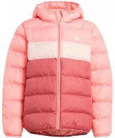 Детская куртка Adidas J Synthetic Down Jacket Semi Pink Spark/Sandy Pink/Preloved Crimson, s.140