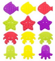 Mini covorașe de baie Roxy Kids Sea Animals 12pcs (RBM-010-12)