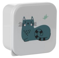 Cutie sandwich pentru școală Kikka Boo Kitty Cat Grey 4pcs (31302040171)