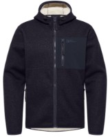 Hanorac pentru bărbați Jack Wolfskin Kaminfeuer Hooded Jkt M Dark Navy, s.S