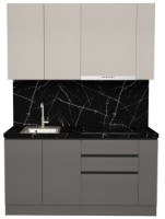 Кухонный гарнитур MDF Lux Gola 1600 SM Cream/SM Stone Grey