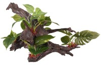 Декор для аквариумов и террариумов Flamingo Tropica Branch + Plant (410247)