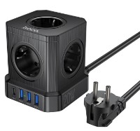 Сетевой фильтр Hoco NS8 Sharp 5 Black